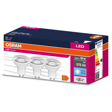 Slika Led sijalica OSRAM 36° 6.9W=80W/840 GU10 575lm 3 kom